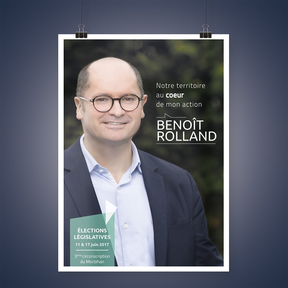 Affiche campagne élections Benoît Rolland