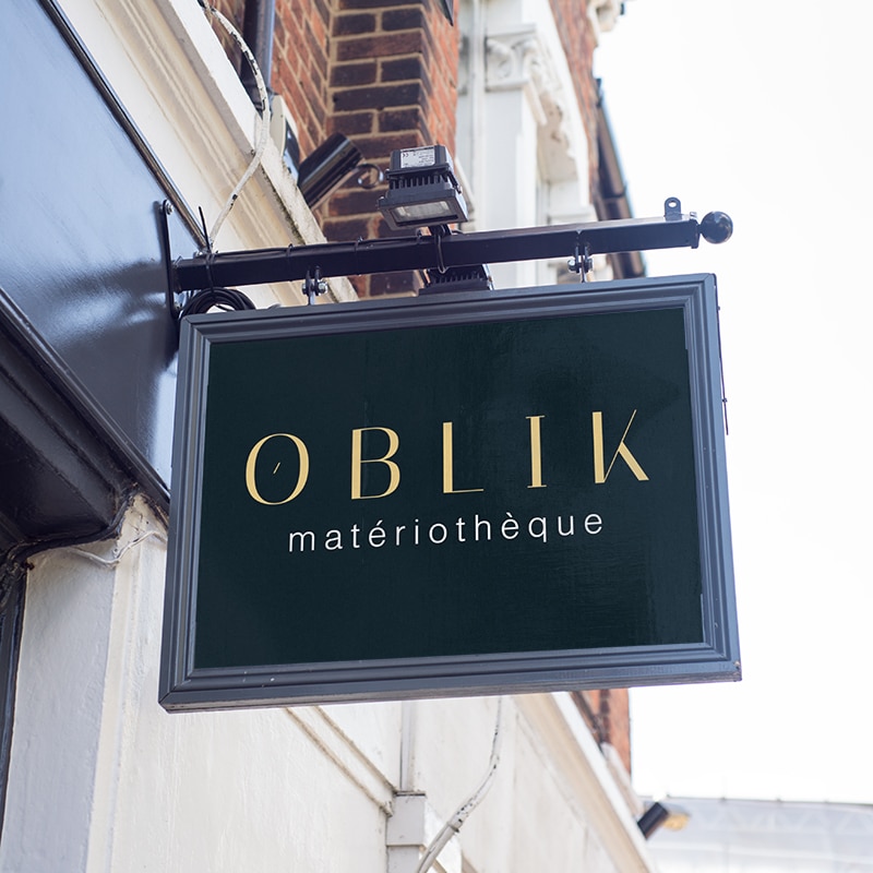 Oblik - matériothèque - Auray - enseigne