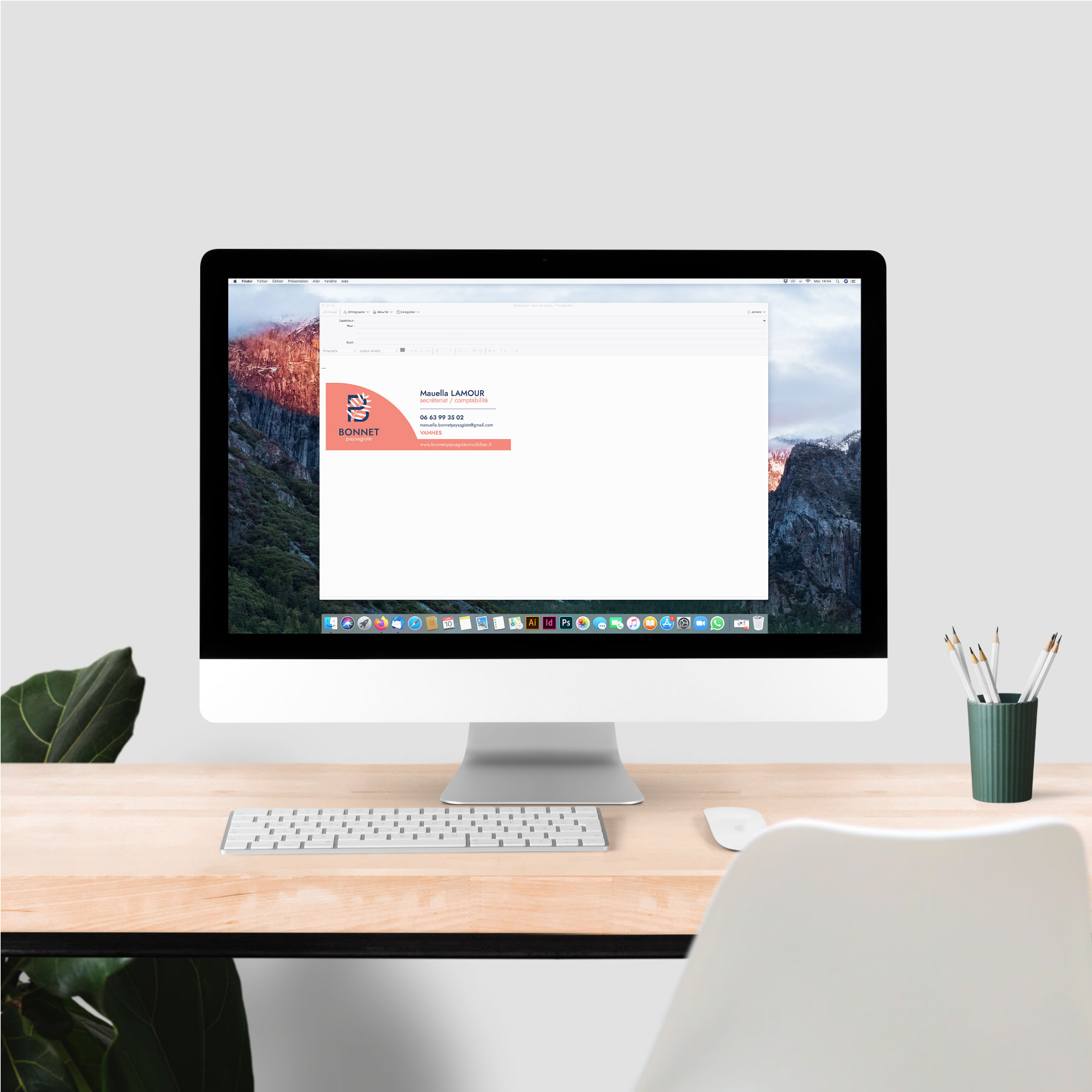 Signature de mail bonnet Paysagiste