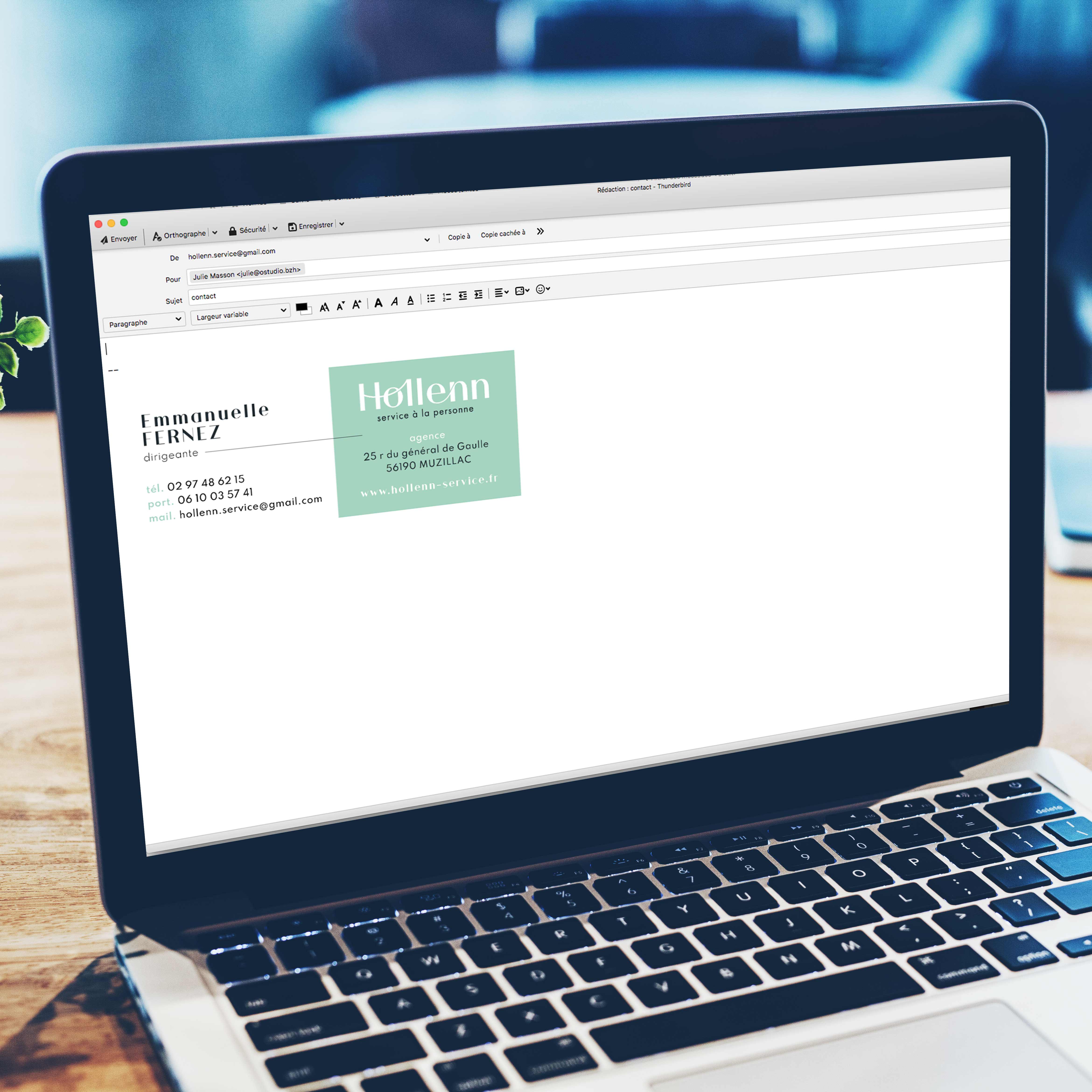 Signature de mail Hollenn